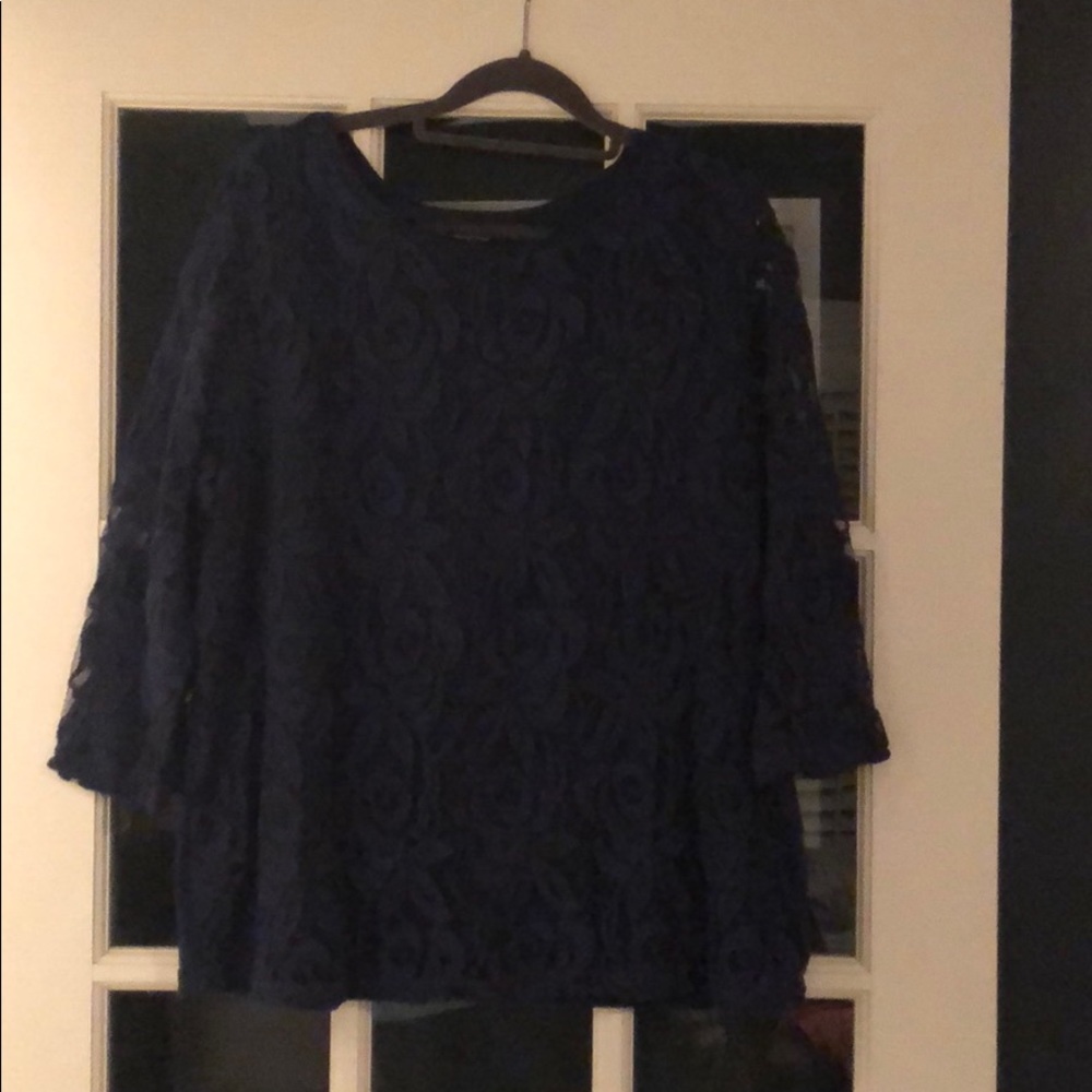 Chico’s Navy lace / cotton shirt